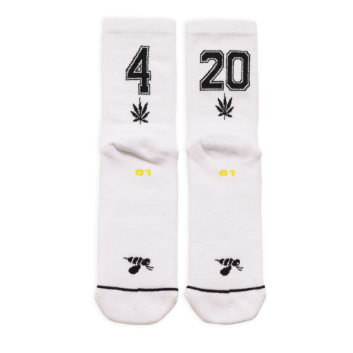 Bee Unusual 420 OG White socks