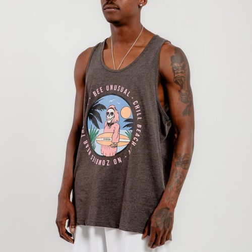 Bee Unusual "No Zombies" Tank Top Grey