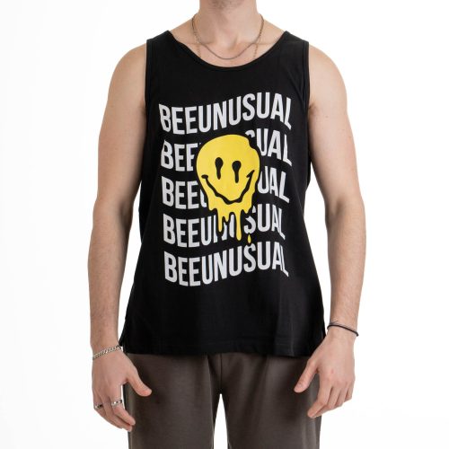 Bee Unusual "Melting Face" Tank Top Black