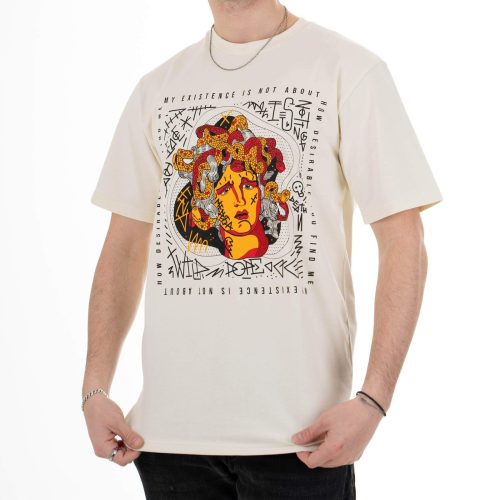Bee Unusual "Medusa" Heavy Jersey T-shirt Off White