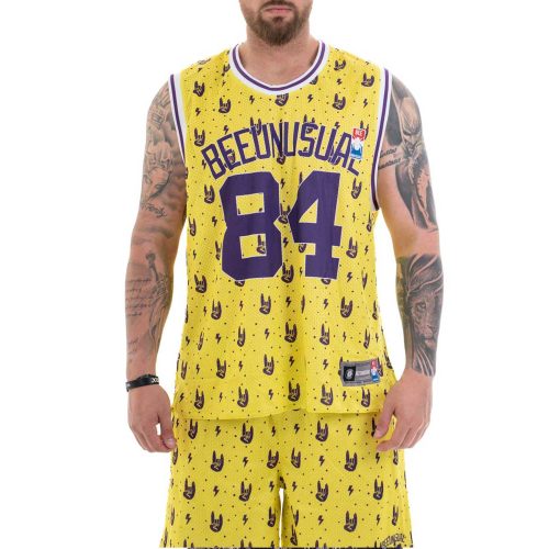 Bee Unusual "This Bee Is Always High" Basketball Jersey Top
