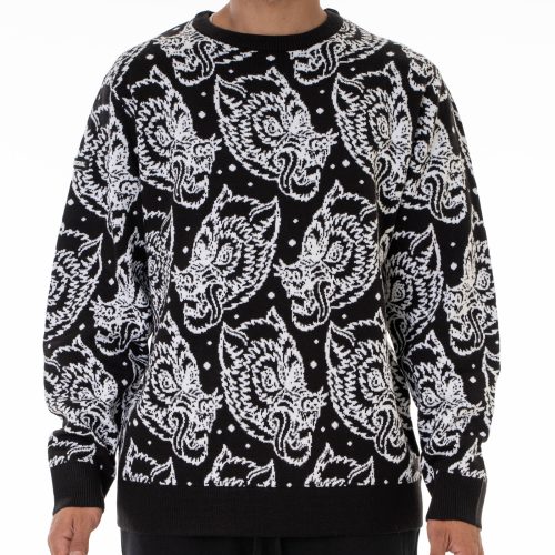 Bee Unusual "Wolfs" Knit Crew