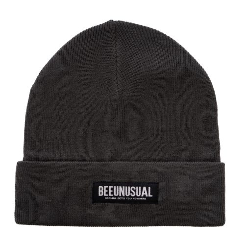 Bee Unusual Monochrome Beanie Grey