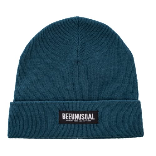 Bee Unusual Monochrome Beanie Teal Green