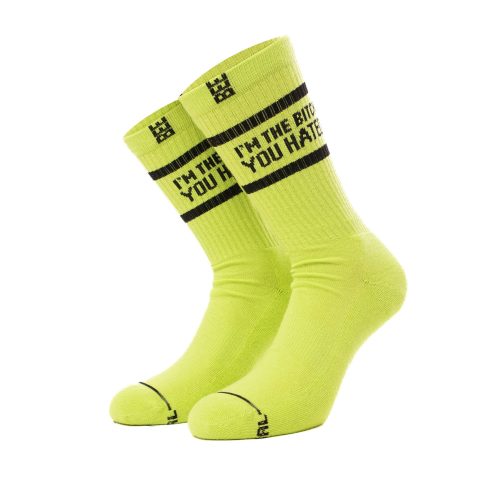 Bee Unusual “The b*tch U hated” Lime Socks