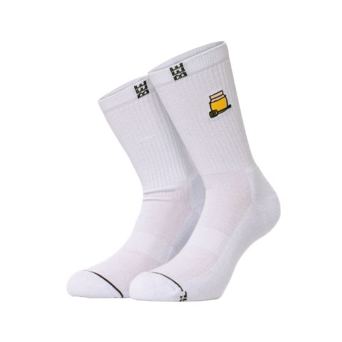 Bee Unusual “Honey” Premium White Socks