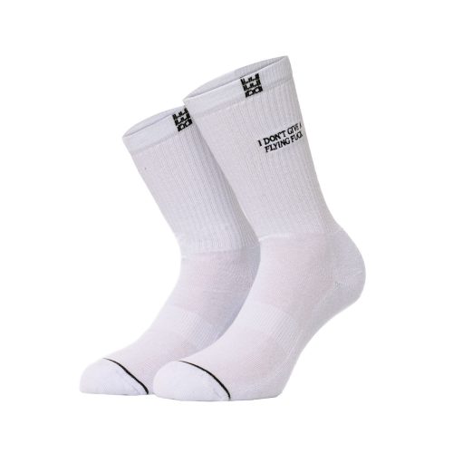 Bee Unusual “IDGAF” White Socks