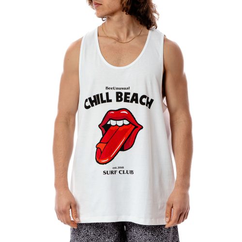 Bee Unusual “Chill Beach”  Surf Tank White