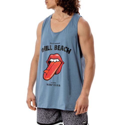 Bee Unusual “Chill Beach”  Surf Tank Blue