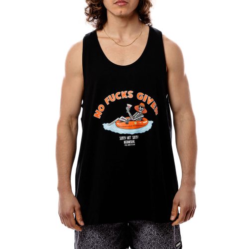 Bee Unusual “No Fcks Given” Surf Tank Black