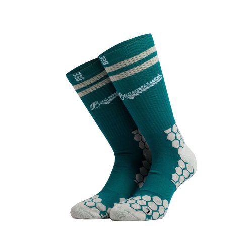 Bee Unusual Performance Basketball Retro Green Socks