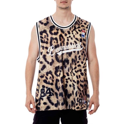 Bee Unusual Mesh Tank Top Jaguar AOP / White