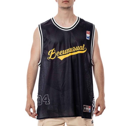Bee Unusual Mesh Tank Top B&W / Yellow