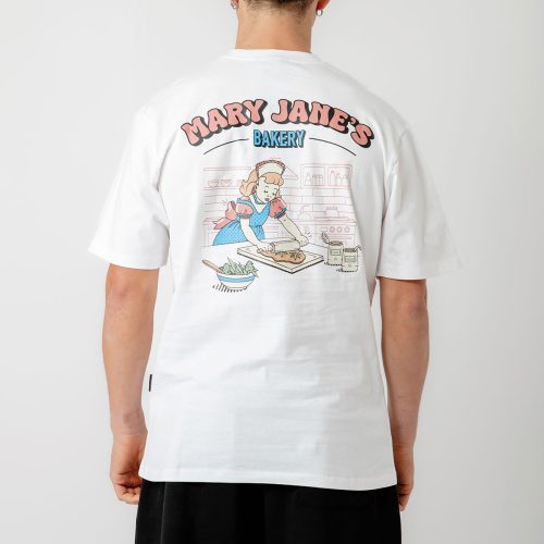 Bee Unusual ”Wake ‘N Bake” Relaxed T-shirt White