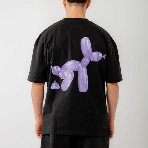 Bee Unusual " Holy Shit " Oversized T-shirt Black