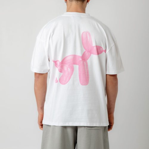 Bee Unusual " Holy Shit " Oversized T-shirt White