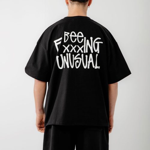 Bee Unusual " Bee FxxxING Unusual " Baggy T-shirt Black