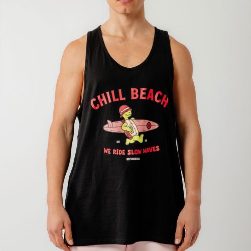 Bee Unusual " Slow waves " Tank Top Black