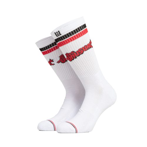 Bee Unusual ”Retro Logo” Combed White Socks