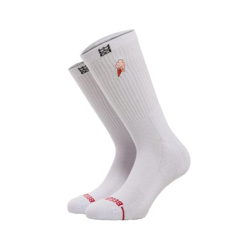 Bee Unusual "Ice Cream" Premium White Socks