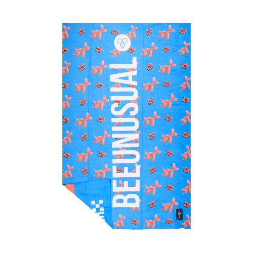Bee Unusual ''Holy Shit'' Beach Towel 100x150 Blue/Coral