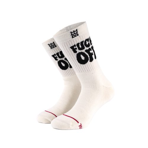 Bee Unusual " Fck Off chunky premium " Off White Socks