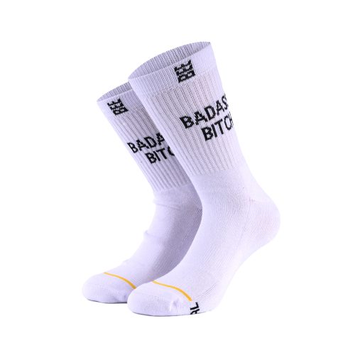 Bee Unusual " Badass Bitch premium " White Socks