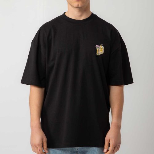 Bee Unusual " High Flowers " Oversized T-shirt black