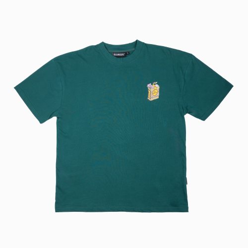 Bee Unusual " High Flowers " Oversized T-shirt Adventurine Green