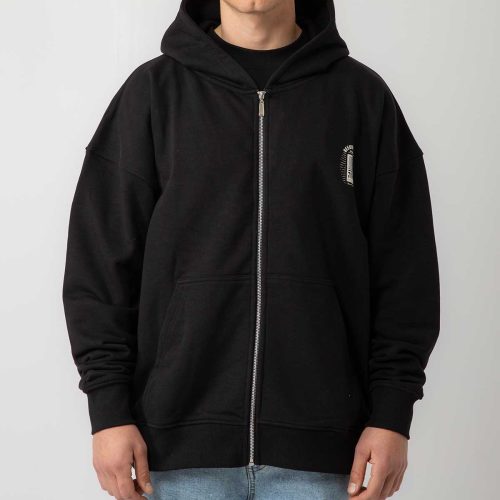 Bee Unusual " Vanity " Extra Heavy Zip Up Hoodie FT Black