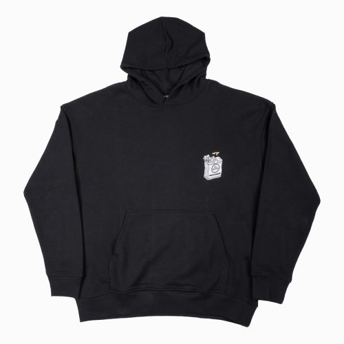 Bee Unusual " High Flowers " Extra Heavy FT Hoodie Black